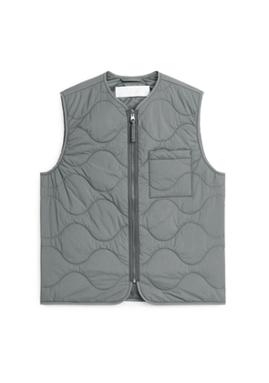 Quilted Liner Vest - Grey