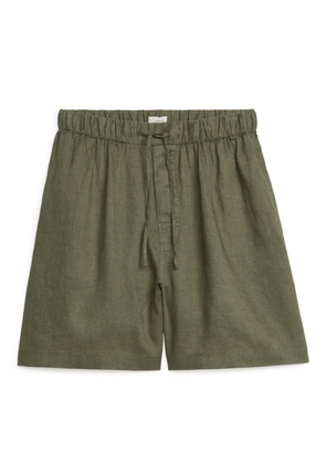 Linen Shorts - Green