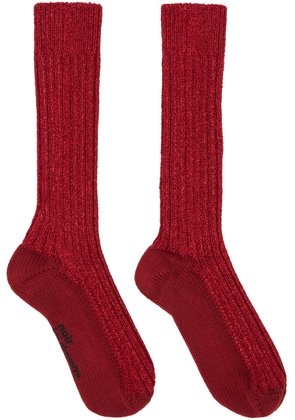 Noir Kei Ninomiya Red Metallic Socks