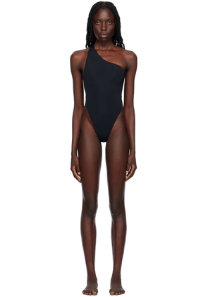 Louisa Ballou Black Plunge Swimsuit