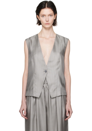 Silk Laundry Gray Slouch Vest
