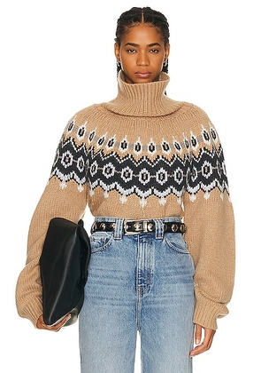 KHAITE Amaris Sweater in Camel Muti - Tan. Size L (also in M).
