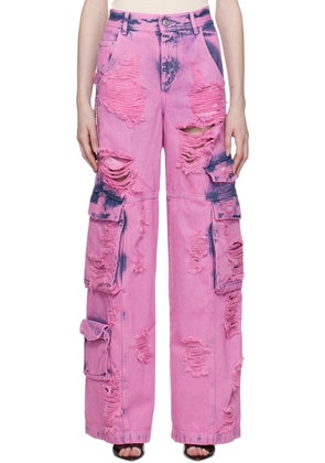 GCDS Pink Ultracargo Jeans