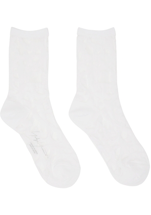 YOHJI YAMAMOTO White Transparent Socks