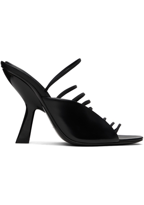 Ferragamo Black Ultra-Fine Mini Straps Sandals