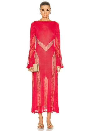 Cult Gaia Kennon Midi Knit Dress in Lollipop - Red. Size S (also in ).