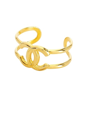 chanel Chanel Coco Mark Gold Bangle in Gold - Metallic Gold. Size all.