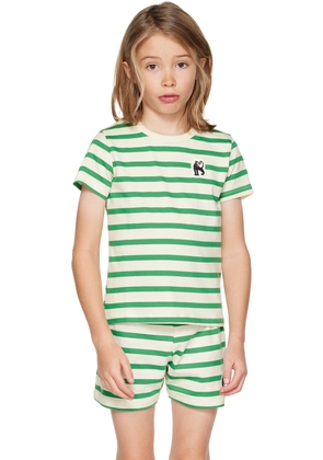 Mini Rodini Kids Green Panther Patch T-Shirt