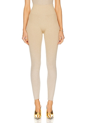 Wolford Fading Shine Legging in Gold Shine - Metallic Gold. Size S (also in XS).