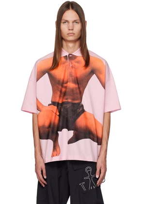 JW Anderson Pink Printed Polo