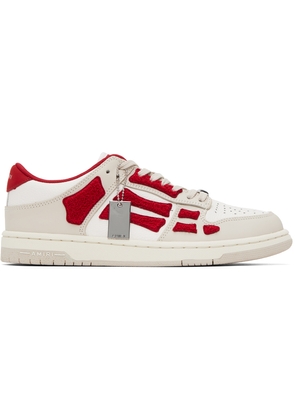 AMIRI Red & White Skel Top Low Sneakers