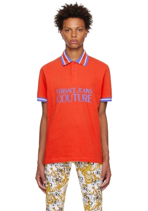 Versace Jeans Couture Red Printed Polo
