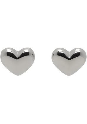 Marland Backus SSENSE Exclusive Silver Lonely Heart Earrings
