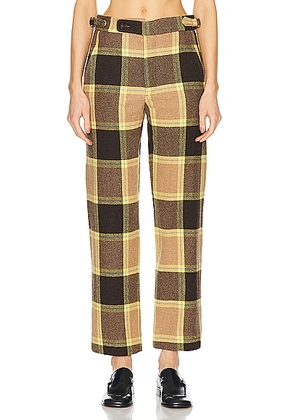 BODE Charleston Plaid Trouser in Multi - Mustard. Size 26 (also in 25, 28, 29, 30, 31).