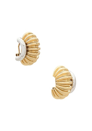 Demarson Lexi Earrings in 12k Shiny Gold & Silver - Metallic Gold. Size all.