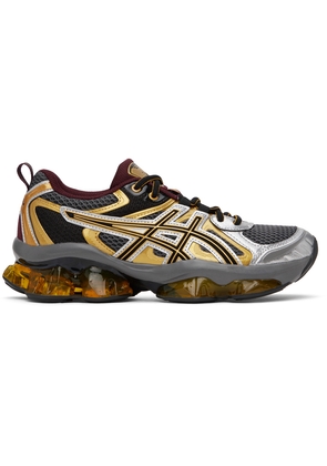 Asics Gold & Gray Gel-Quantum Kinetic Sneakers