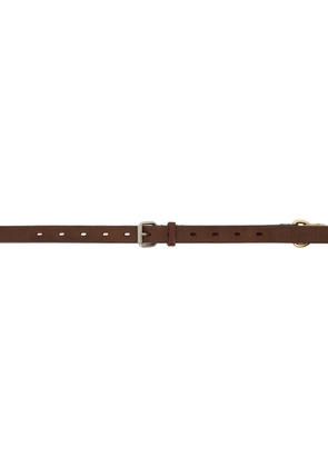 doublet Brown & Pink Leather Handle Belt