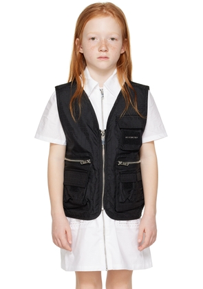 Givenchy Kids Black V-Neck Vest