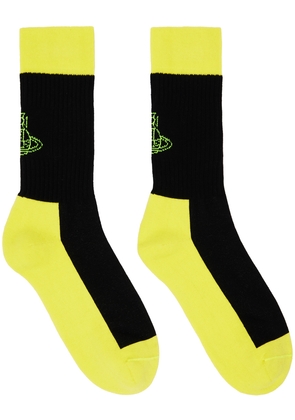 Vivienne Westwood Black & Yellow Sporty Socks