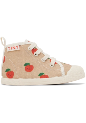 TINYCOTTONS Baby Beige Apples Sneakers