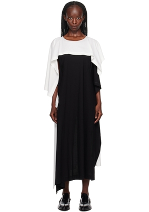 ISSEY MIYAKE White & Black Square One Midi Dress