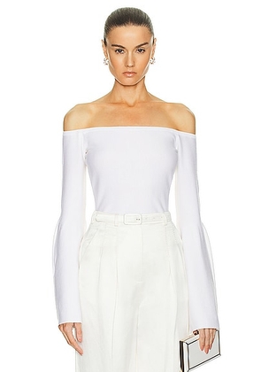 Gabriela Hearst Ximena Top in Ivory - Ivory. Size L (also in ).