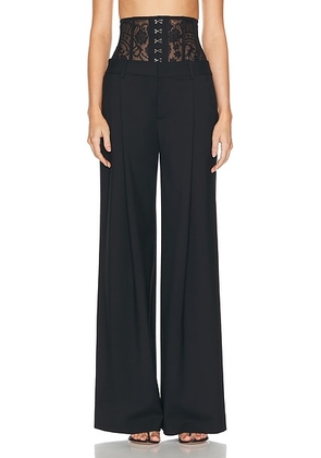 Monse Lace Bustier Trouser in Black - Black. Size 0 (also in 2, 6).