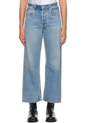Citizens of Humanity Blue Wide-Leg Jeans