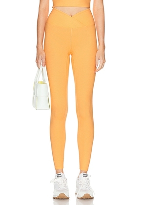 YEAR OF OURS Ribbed Veronica Legging in Apricot Crush - Peach. Size L (also in M, S).