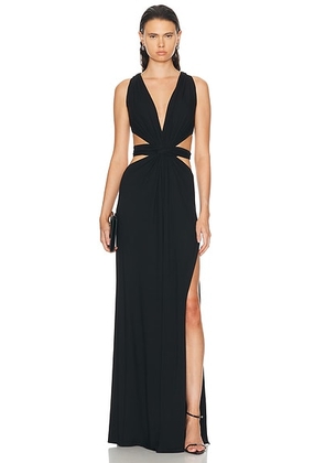 Sid Neigum 4 Way V-neck Knot Dress in Black - Black. Size M (also in S, XS).