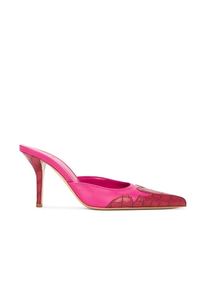 GIA BORGHINI X MIAOU June Mule in Pink & Red - Pink. Size 36 (also in 36.5, 37, 38, 38.5, 39, 39.5, 40, 41).