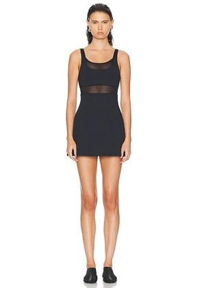 alo Airlift Double Trouble Tennis Dress in Black - Black. Size L (also in M, S, XS).