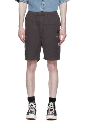Izzue Gray Paneled Cargo Shorts