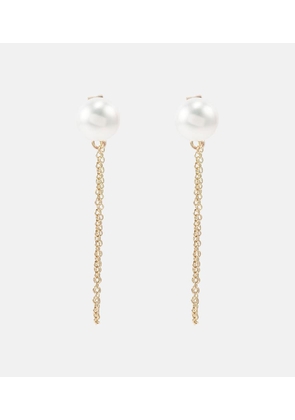 Mateo 14kt gold drop earrings with pearls