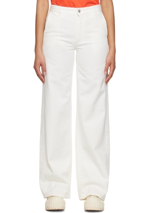 MM6 Maison Margiela White 4-Pocket Jeans