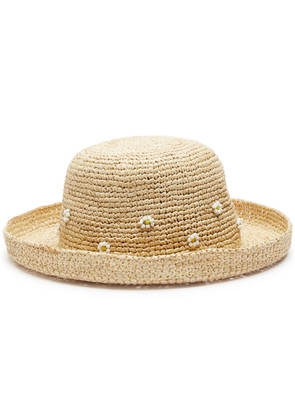 Lack OF Color Daisy Cruiser Embellished Raffia hat - Natural