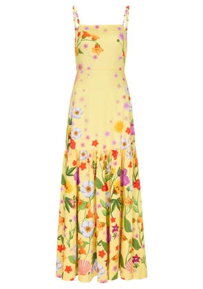 Borgo DE Nor Cordiela Floral-print Cotton Maxi Dress - Yellow - 10 (UK10 / S)