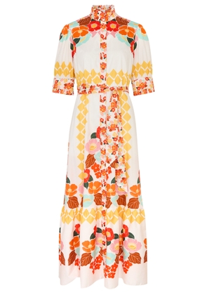 Borgo DE Nor Marni Floral-print Cotton Maxi Shirt Dress - Multicoloured - 10 (UK10 / S)