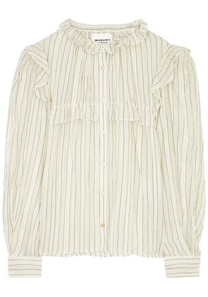 Isabel Marant étoile Idety Striped Cotton Blouse - Ecru - 10 (UK10 / S)