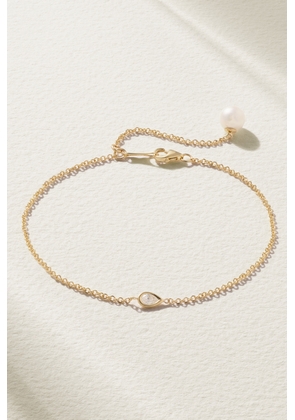 Mizuki - 14-karat Gold, Pearl And Diamond Bracelet - One size