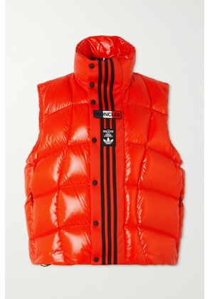 Moncler Genius - + Adidas Originals Bozon Quilted Jersey-trimmed Glossed-shell Down Vest - Orange - 00,0,1,2,3,4