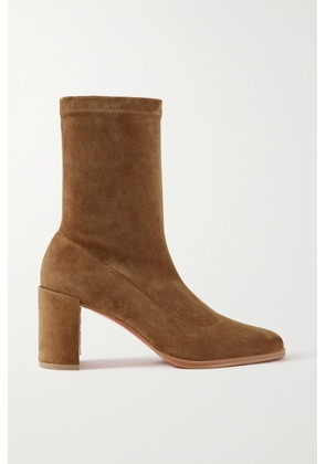 Christian Louboutin - Stretchadoxa 70 Suede Ankle Boots - Brown - IT35,IT35.5,IT36,IT36.5,IT37,IT37.5,IT38,IT38.5,IT39,IT39.5,IT40,IT40.5,IT41,IT41.5