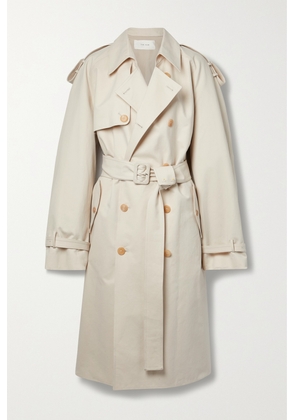 The Row - June Double-breasted Belted Cotton And Wool-blend Trench Coat - Ecru - x small,small,medium,large