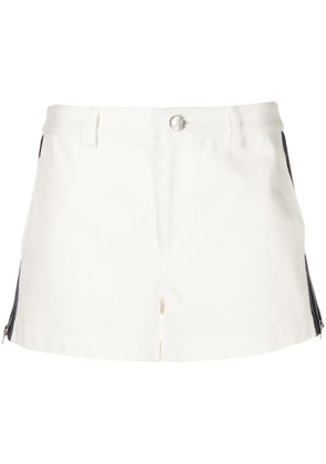 Monse side-zipper denim shorts - White