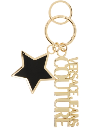 Versace Jeans Couture Black & Gold Stars Keychain