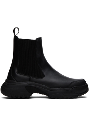 GmbH Black Faux-Leather Chelsea Boots