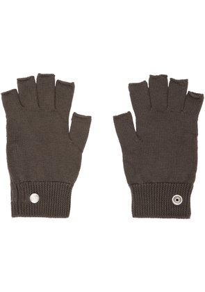 Rick Owens Gray Fingerless Gloves