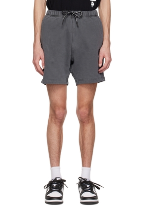 AAPE by A Bathing Ape Gray Embroidered Shorts