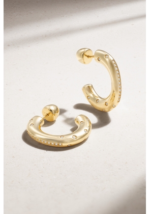 Lauren Rubinski - 14-karat Gold Diamond Hoop Earrings - One size
