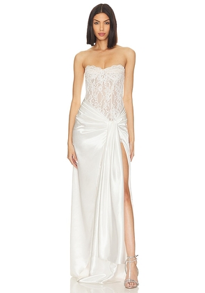 Bronx and Banco X Revolve Gina Gown in White. Size M, S, XL.